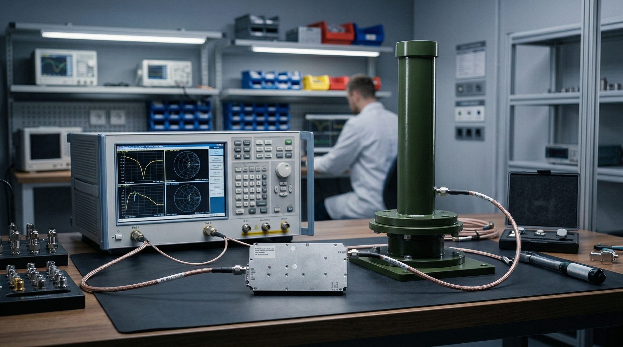 VNA testing in RF lab